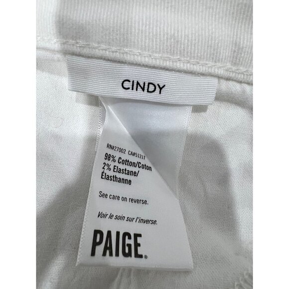 New PAIGE Size 31 Cindy - Tonal Ecru Double Back Belt Loop off-white **Stain** - Picture 13 of 14